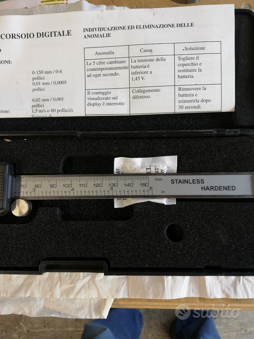 Scatola Porta Calibro 150mm - Custodia Protettiva Per Calibri Digitali E Analogici - Foto 7