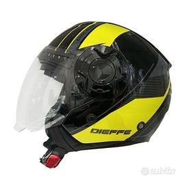 CASCO DIEFFE NERO E GIALLO LUCIDO