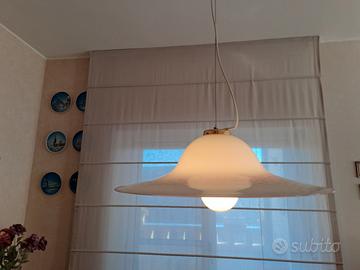 lampadario vetro murano e panchetta