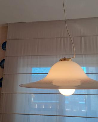 lampadario vetro murano e panchetta