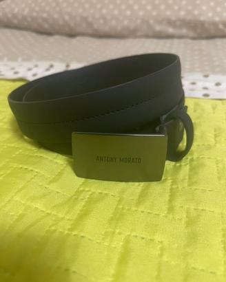 Cintura bambino, Anthony Morato in pelle nera