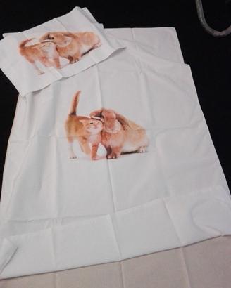 Set lenzuola lettino bassetti la natura ti coccolo