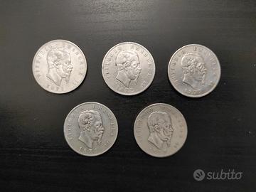 Lotto 5x 5 Lire “Scudone”, LEGGI LA DESCRIZIONE