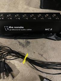 Nr.4 Cavio Multicore 8 canali 15/20 m + flightcase