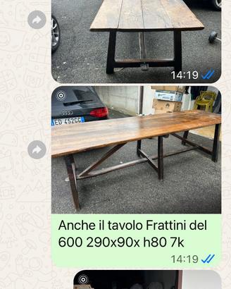 Tavolo del 600 dimensione 390x90x80