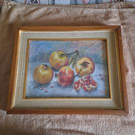 quadro Lea Pellegrini, con mele, tot 43 x alt 34 