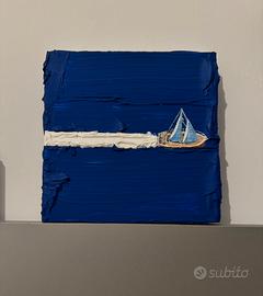 Dipinto materico fatto a mano con pasta acrilica