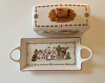 Raro piatto rettangolare Villeroy Boch e coperchio