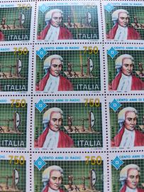 Foglio 50 Francobolli Italia 1991 Galvani 