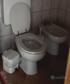 Coppia sanitari con accessori e  pareti box doccia