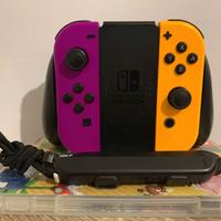 joycon arancione e viola + supermariobros.u deluxe