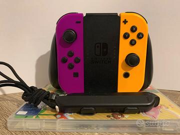 joycon arancione e viola + supermariobros.u deluxe