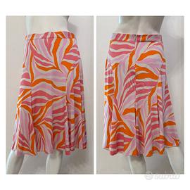 BLUMARINE Gonna arancione rosa 100% Seta