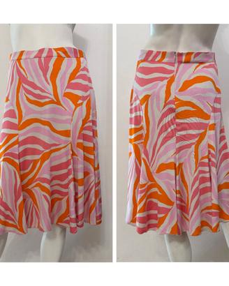 BLUMARINE Gonna arancione rosa 100% Seta