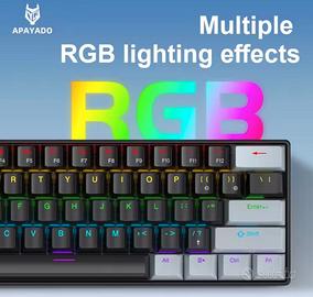 Tastiera Meccanica 60% RGB - Bianca - Nuova (43 c