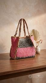 Borsa a spalla uncinetto/ Rafia