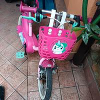 Bicicletta bambina Btwin Unicorn rosa