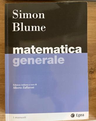 Libro di "Matematica generale" Simone Blume
