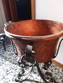 grande paiolo in rame