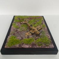 Diorama incidente aereo costruit a mano scala 1/72