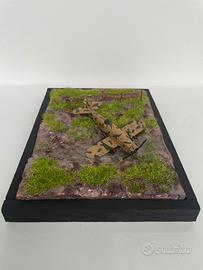 Diorama incidente aereo costruit a mano scala 1/72