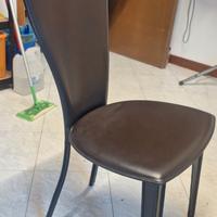 sedia da arredamento in pelle Enrico Pellizzoni 