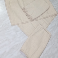 Runner rustici in lino/tela grezza set da 3