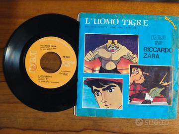 Disco 45 giri L'Uomo Tigre Sigla TV 1982 cartoni