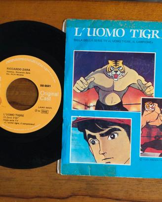 Disco 45 giri L'Uomo Tigre Sigla TV 1982 cartoni