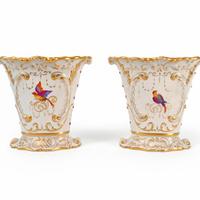 Coppia vasi porcellana Vecchia Parigi XIX secolo!