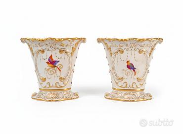 Coppia vasi porcellana Vecchia Parigi XIX secolo!