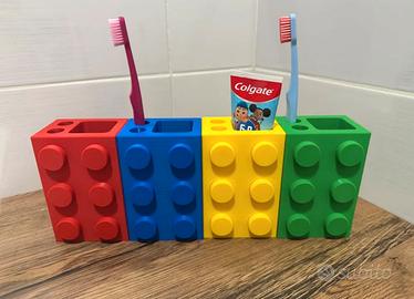 Portaspazzolini stile mattoncino LEGO