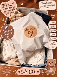 Surprise bag  1-3 mesi 20 capi autunno-inverno