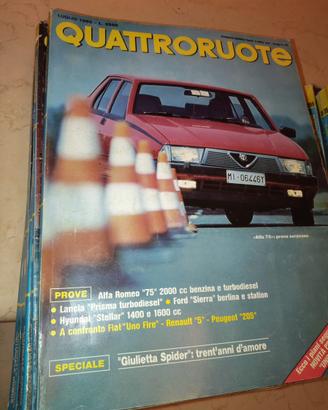 Riviste Quattroruote anno 1985