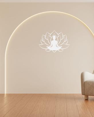 Decorazione Parete Meditazione con Fiore di Loto