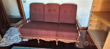 divano  legno massiccio in condizioni perfette v