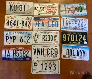 Targa targhe americane vintage da collezione lotto
