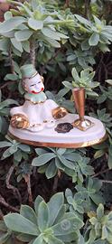 capodimonte.  clown portapenna vintage 