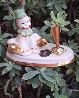 capodimonte.  clown portapenna vintage 