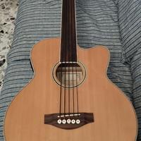 Basso acustico 5 corde fretless