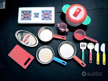 Tegamini pentolini, accessori per cucina giocattol