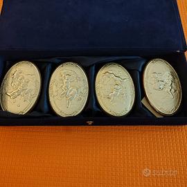 Cofanetto con NR. 4 placche argento - Granduca Arg