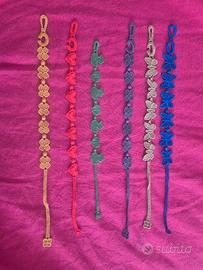 Bracciali cruciani uncinetto