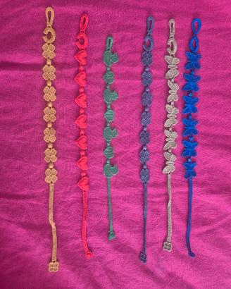 Bracciali cruciani uncinetto