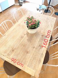 TAVOLO IN LEGNO DI ACACIA DA CUCINA