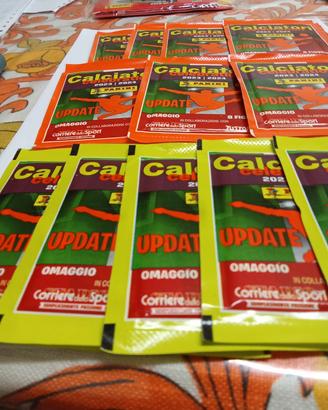 lotto12 bustine sig.panini calc. Celebration Upda