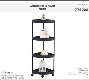 Angoliera Salvaspazio 4 Piani con Ruote