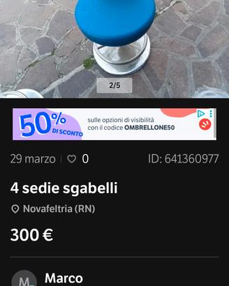 sedie sbagello