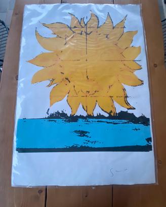 Quadro/dipinto -Mario Schifano serigrafia su carta