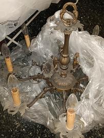 Tris Illuminazione Vintage - Lampadario 8 Luci + 2